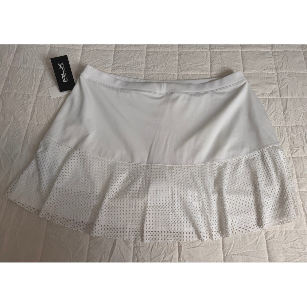 Country Club RLX Ralph Lauren Skirt Tenniscore Eyelet Flare Skort XL New - Picture 11 of 13